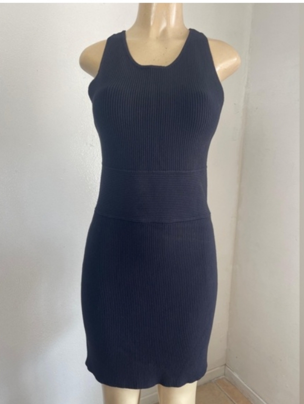 House of Harlow 1960 Black Ribbed Knit Tank Dress XL